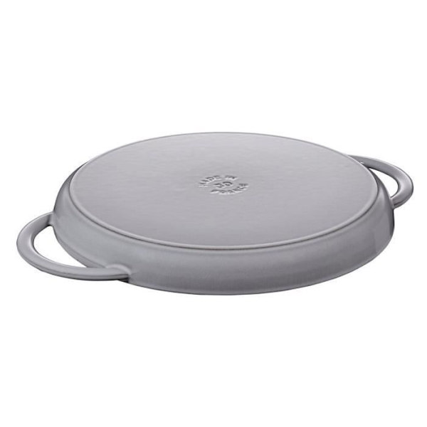 Grill i støbejern - STAUB - 30 cm - Grafitgrå - Induktionskompatibel - Ridsefast emalje