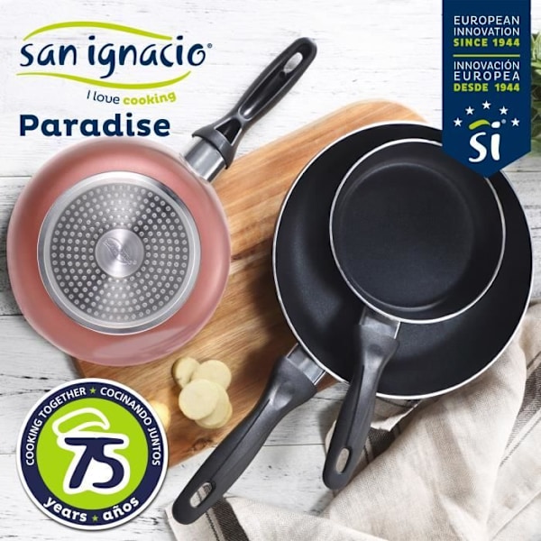 Stegepander - San Ignacio - Sæt med 3 - Presset aluminium - Non-stick - Ø 16, 20, 24 cm Koppar