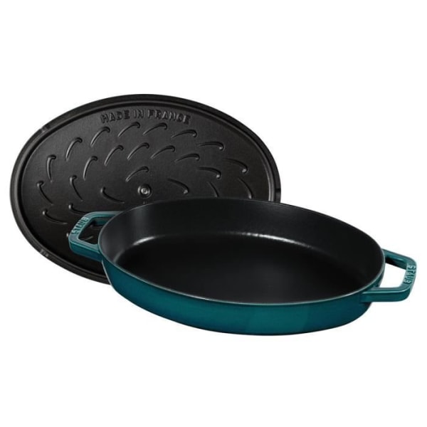 Kalaruoka - STAUB - La Mer - 33 cm - Emaloitu valurauta - Tilavuus 2,8 l Blå