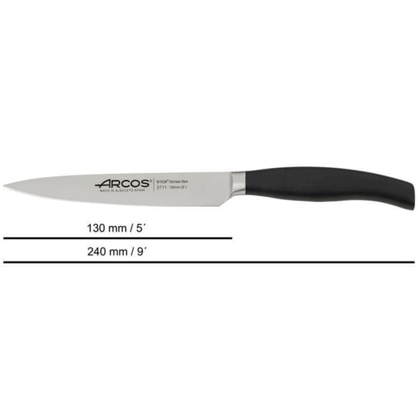 Grøntsagskniv - ARCOS - Clara - Klinge i NITRUM® rustfrit stål - 130 mm - Moderne design