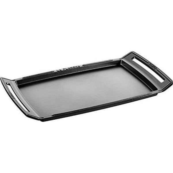 STAUB støbejernsplancha - Sort - 38 cm - Emaljeret - Modstandsdygtig over for termisk stød og ridser Svart
