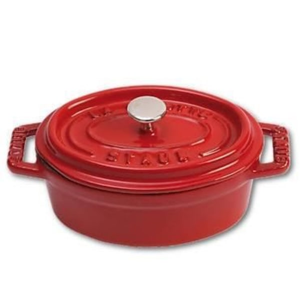 Cocotte i Gussejern STAUB - Mini Oval 11cm - Kirsebær Körsbär