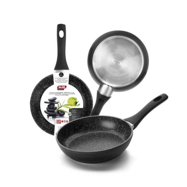 IBILI - Natura stekpanna, 26 cm, aluminium, non-stick i stenstil, induktionskompatibel