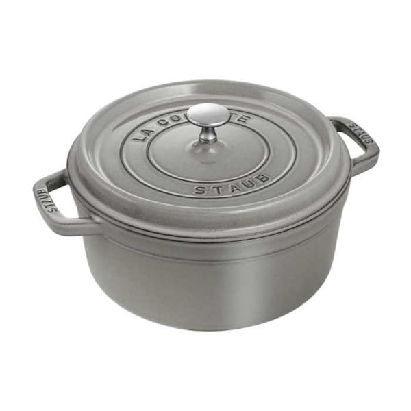 STAUB 405093120 - Rundt ildfast fad - Ø 26 cm - Grafitgrå Grafitgrå