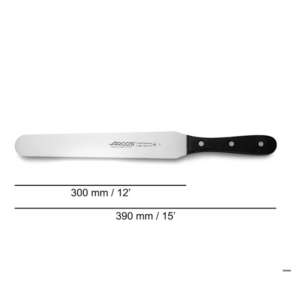 Äggformad spatel, professionell, universalsortiment, slät blad 250 mm "Arcos"