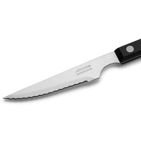 Bøfknive - ARCOS - Steak Basic - Rustfrit stål - Sort polyoxymethylen - 115/225 mm