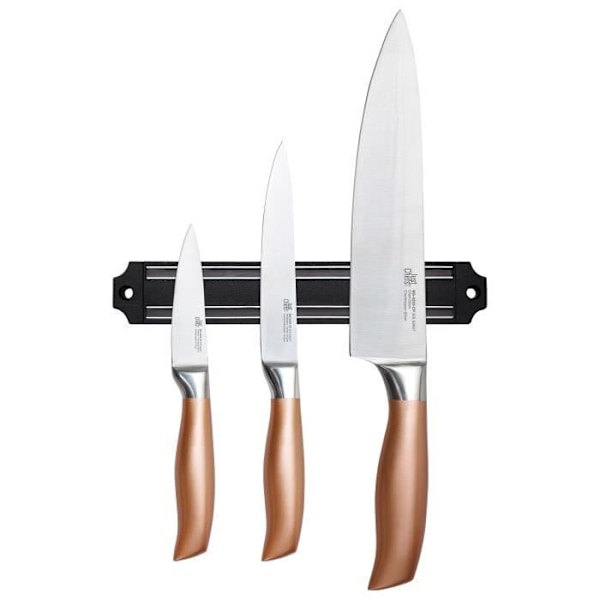 BERGNER Infinity Just for Chefs 3xknive + magnetstang i rustfrit stål