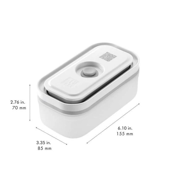 Tyhjöpakkaukset - ZWILLING - Fresh&Save - 3 kappaleen setti - Harmaa - Tiivis ja pinottava grå semi-transparent