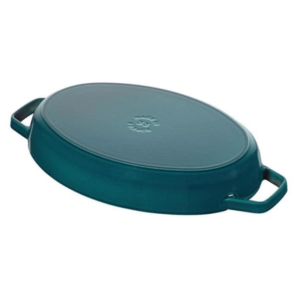 Fiskefad - STAUB - La Mer - 33 cm - Emaljeret støbejern - Kapacitet 2,8 l Blå