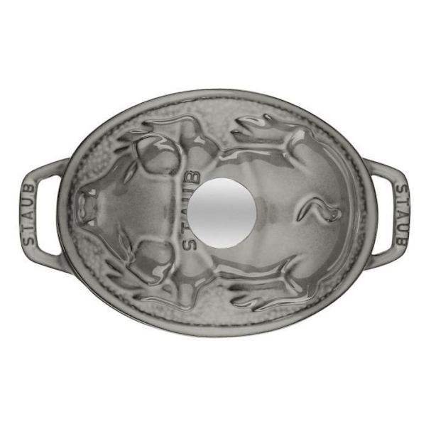 STAUB - Cocotte 17 cm, Gris, Oval, Grafitgrå, Støbejern