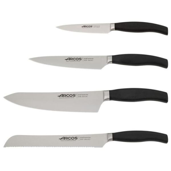 ARCOS Clara - Block 4 Knives (100, 150, 200, 200 mm)