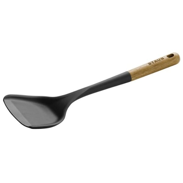 Wokspatel - STAUB - 31 cm - Sort Silikone - Akacietræ - Køkkenredskaber Svart