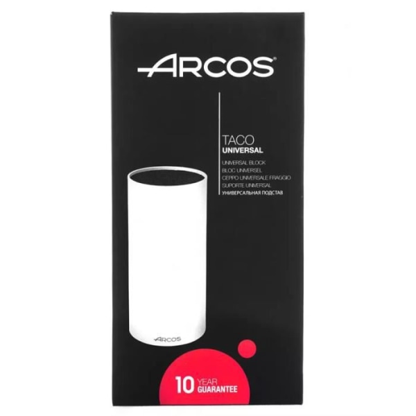 Veitsilohko - ARCOS - Universal Pyöreä - Valkoinen - 110 x 225 mm - Muovi Vit