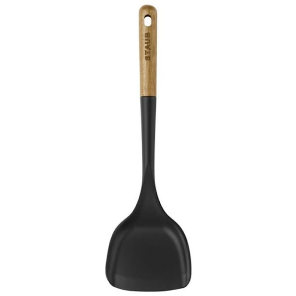 Wokspatel - STAUB - 31 cm - Sort Silikone - Akacietræ - Køkkenredskaber Svart