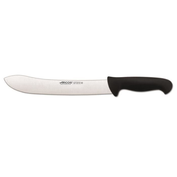 Arcos Couleur slagterkniv - Prof 292725 i Nitrum rustfrit stål og ergonomisk sort polypropylen mango med 25 blade