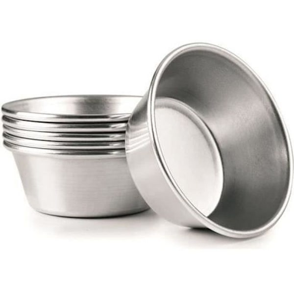 Pastèis de Nata formar - IBILI - Set om 6 - 7,5 x 2 cm - Grå - Non-stick grå