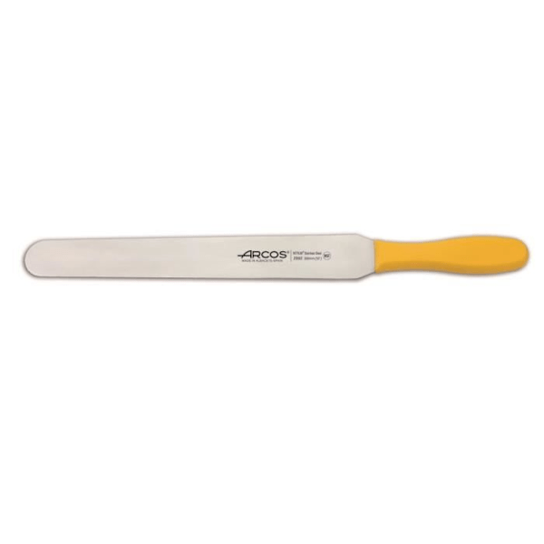 Spatel Arcos Color - Prof 299200 i rostfritt stål Nitrum och mango Ergonomiskt blad i gul polypropen med 30 cm blad, Gul