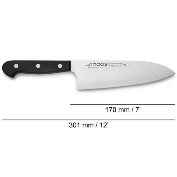 Deba Kniv - ARCOS - Universal - Klinge i Nitrum® Rustfrit Stål - 170 x 2 mm - 140 g
