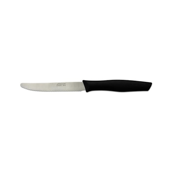 Arcos Nova 188800 bordkniv i Nitrum rustfrit stål og polypropylen mango, 11 cm sort klinge med låg og