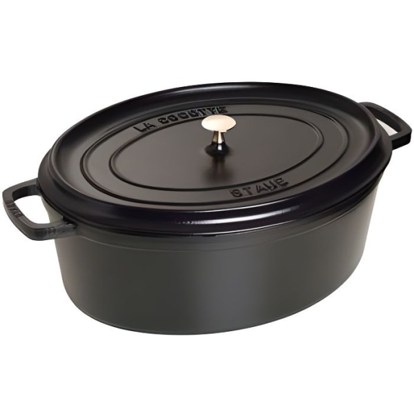 Staub - 1104125 - Kasserolle - Oval - Mat Sort -... Svart