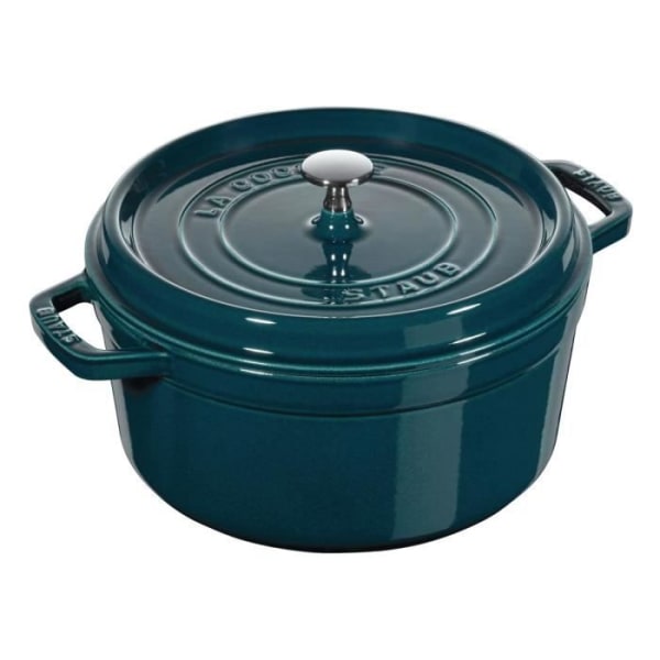 STAUB - Rund støbejernsgryde, 26 cm, Blue La Mer