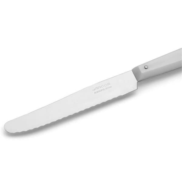 Bordknive - ARCOS - Piano Classic - Rustfrit Stål - Hvide Polyamider - 115/215 mm