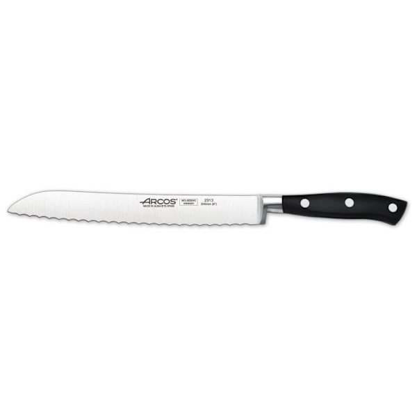 Brödkniv - ARCOS - Riviera - Sågtandad blad 20 cm i NITRUM förkromat stål