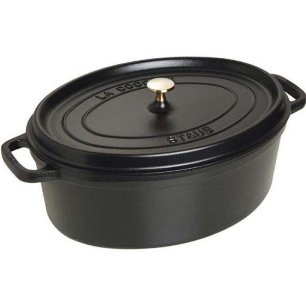 STAUB 405093700 - Soikea vuoka - Ø 37 cm - Mattamusta Svart