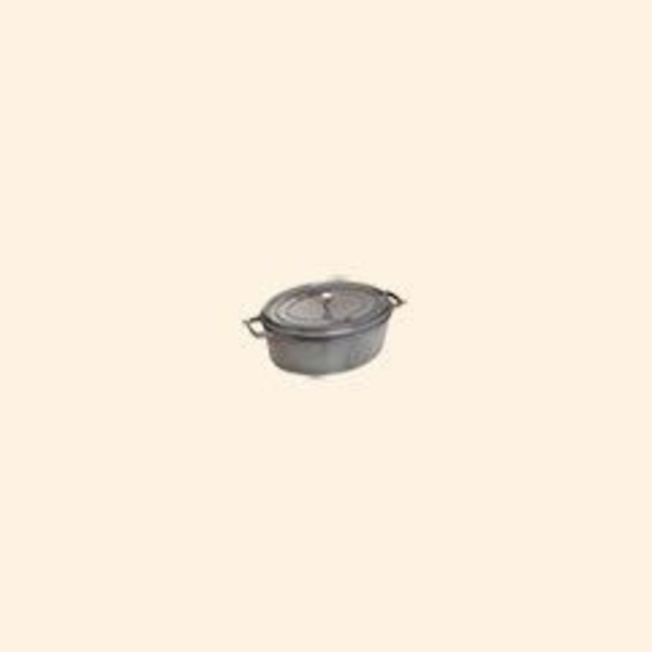 Oval cocotte med nitar Grafitgrå 11 cm - 0.… Grafitgrå