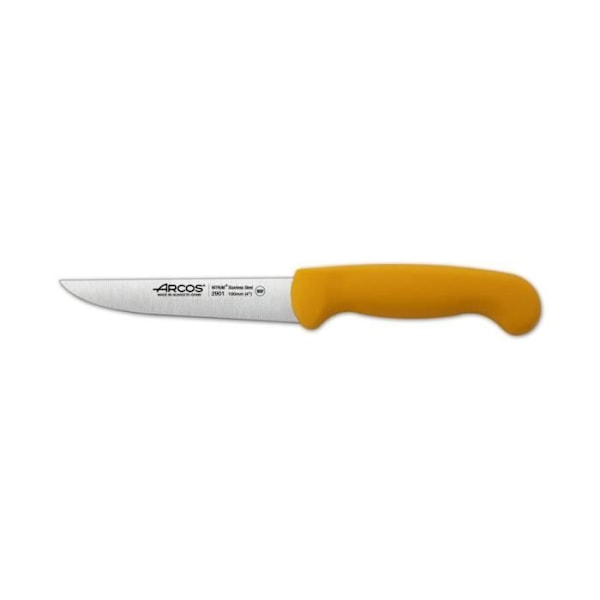 Grönsakskniv Arcos 2900 - Prof 290100 rostfritt stål Nitrum mango ergonomiskt blad i gul polypropen 10 cm, monter