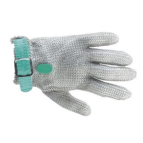 Skyddshandske - Ospecificerad - Liten - Metallnät - Vit färg - Unisex Vit