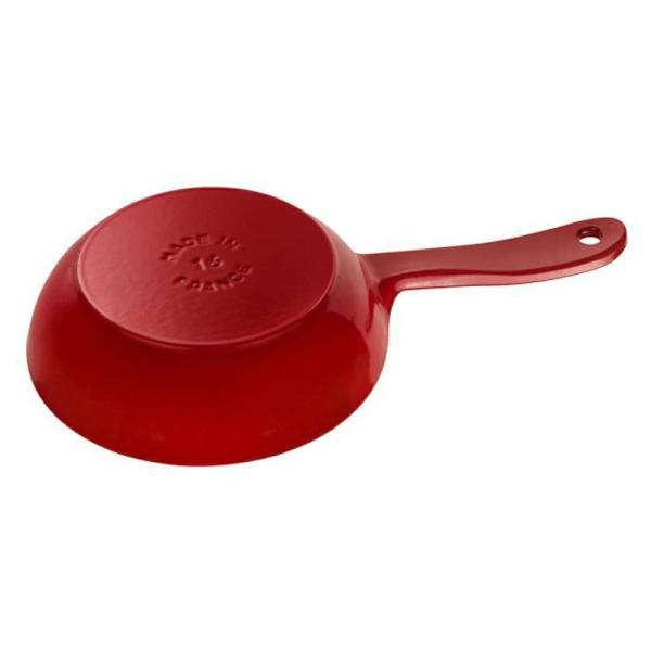 Stegepande i støbejern - STAUB - 16 cm - Kirsebær - Holdbarhed - Induktionskompatibel - Fremstillet i Frankrig Körsbär