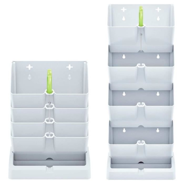 Lodret have Mini Cascade hvid med Prosperplast urtesaks Vit