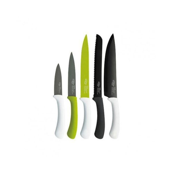 Knivsæt - San Ignacio - Rustfrit stål - 5 stk - Flerfarvet - Non-stick Flerfärgad
