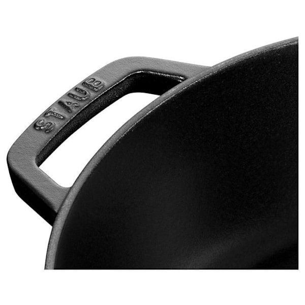 Chistera Rund Kasserolle 28 cm Mat Sort Emaljeret Støbejern 6,7 L STAUB Matte svart