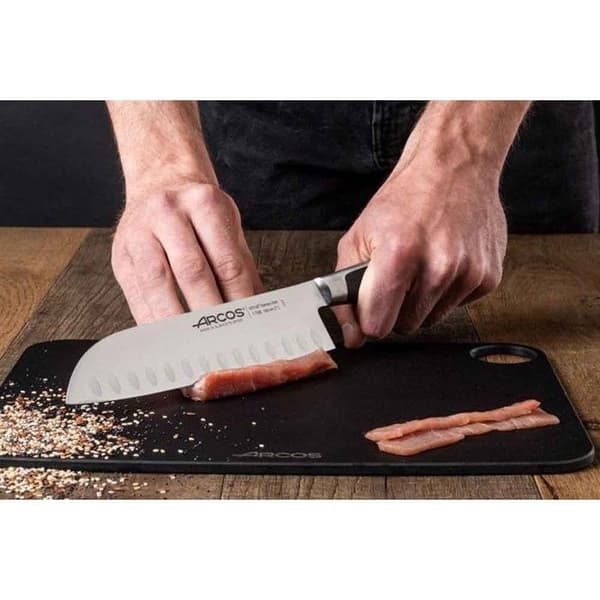 Couteau Santoku Arcos Kyoto 185mm Sort, Sølv