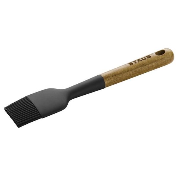 Pâtisserie Pensel - STAUB - 22 cm - Sort Silikone - Akacietræ - Varmebestandig 220°C Svart