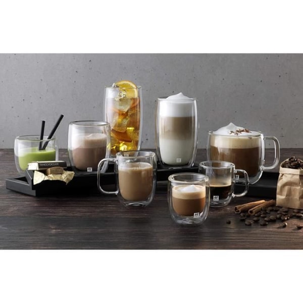 Verres à Latte Macchiato - ZWILLING - Sorrento - 2 Bitar - 450 ml - Borosilikatglas