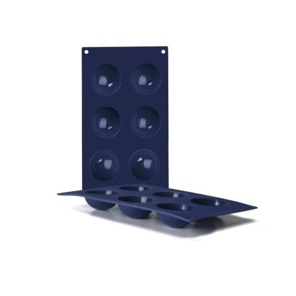 Ibili 870040 Semi Sphere Mould 6 Cavity Blue Silikon 32 x 19 x 3 cm