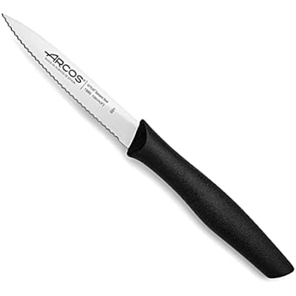 Skalpell - ARCOS - Nova - Blad i Rostfritt Stål NITRUM 100 mm - Handtag i Polypropylen - Sågtandad Svart