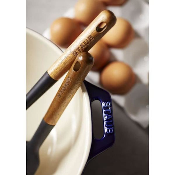 Pâtisserie Pensel - STAUB - 22 cm - Sort Silikone - Akacietræ - Varmebestandig 220°C Svart