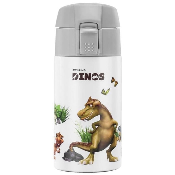 ZWILLING Dinos - Vattenflaska (350 ml) - Rostfritt stål - Vit / Grå