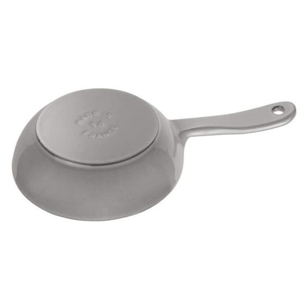 Gryde i Støbejern - STAUB - 16 cm - Grafitgrå - Holdbarhed - Ensartet Tilberedning - Mat Sort Emalje Grafitgrå