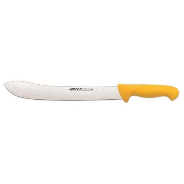 Slaktkniv Arcos Couleur - Prof 292800 i Nitrum rostfritt stål och mangogul polypropen ergonomisk med blad av