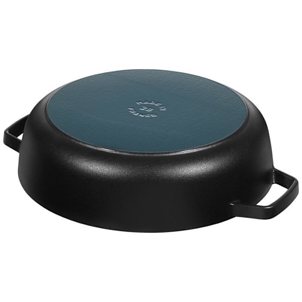 Chistera Rund Kasserolle 28 cm Mat Sort Emaljeret Støbejern 6,7 L STAUB Matte svart