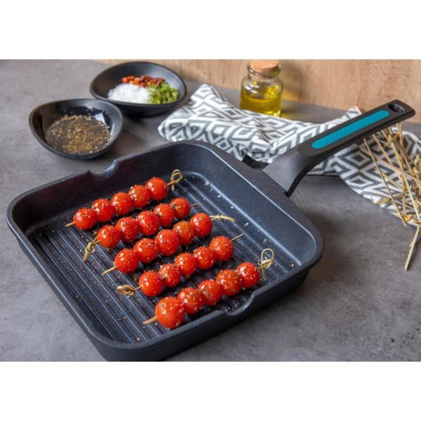 Grillpande - ARCOS - Thera - 28 x 28 cm - Støbt aluminium - Eclipse® non-stick