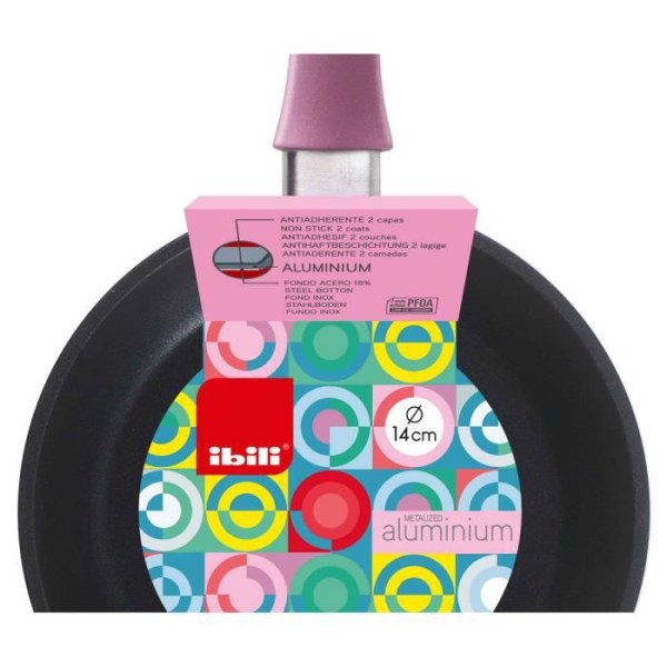 Ei Tarttuva Paistinpannu - IBILI - Pitaya - 14 cm - Alumiini - Täysi Induktio 6 ljusa färger
