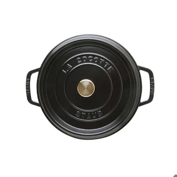 STAUB 405002410 - Rundt ildfast fad - Ø 24 cm - Mat sort Svart