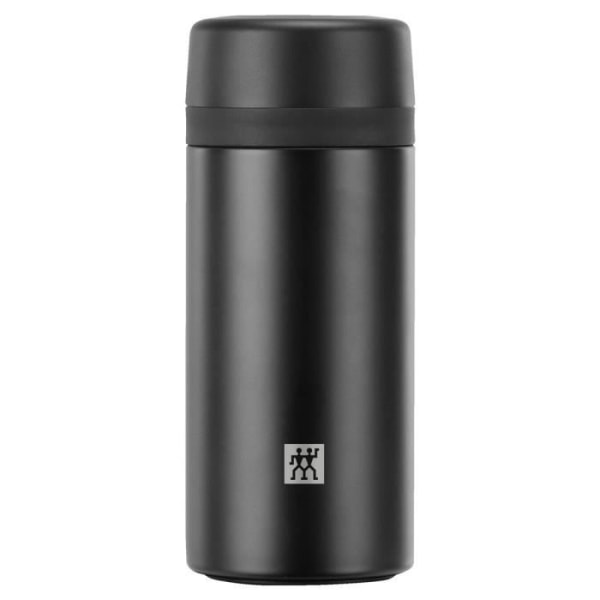 Isoleringflaske - ZWILLING - Thermo - 420 ml - Rustfrit Stål - Mat Sort Svart, Silvervit