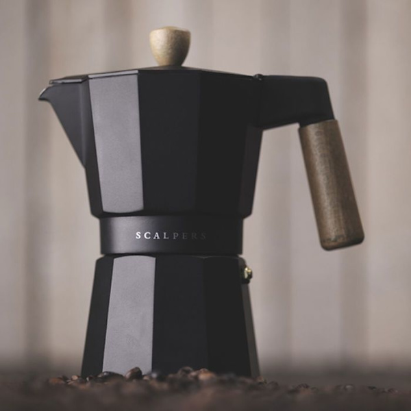 Scalpers HOME SC Italiensk kaffemaskine Sort 6 kopper Svart